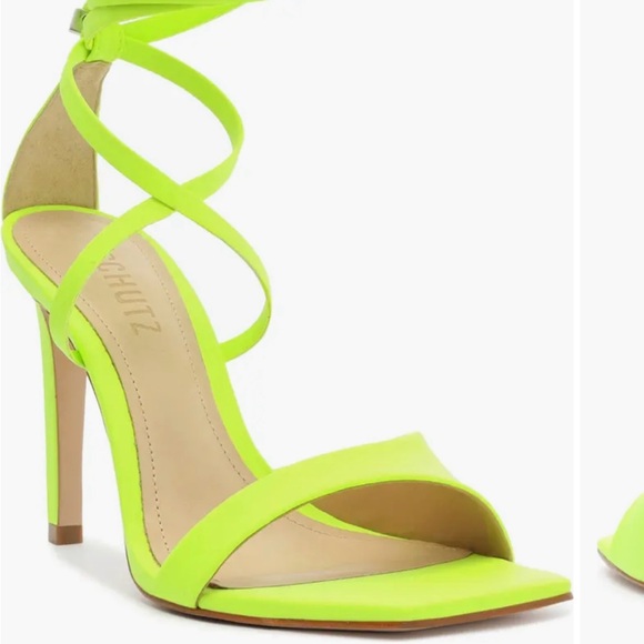 SCHUTZ Neon Strappy Heels - Picture 1 of 5
